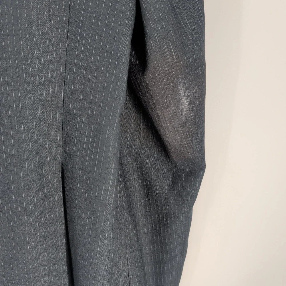 Vintage Giorgio Fiorelli Pine Striped 2-Piece Set Suit Jacket &‎ Pants Gray 46
